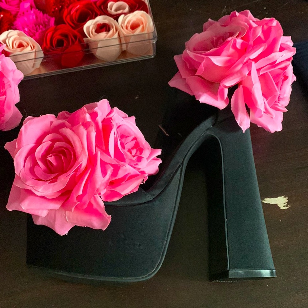 Sugar thrillz rose pumps (never worn)